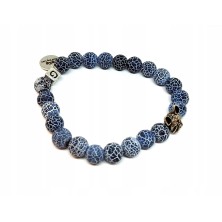 Bransoletka Buldog Francuski srebrna/złota