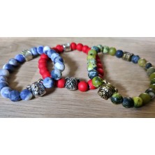 Bransoletka Buldog Angielski srebrna/złota