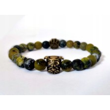 Bransoletka Buldog Angielski srebrna/złota