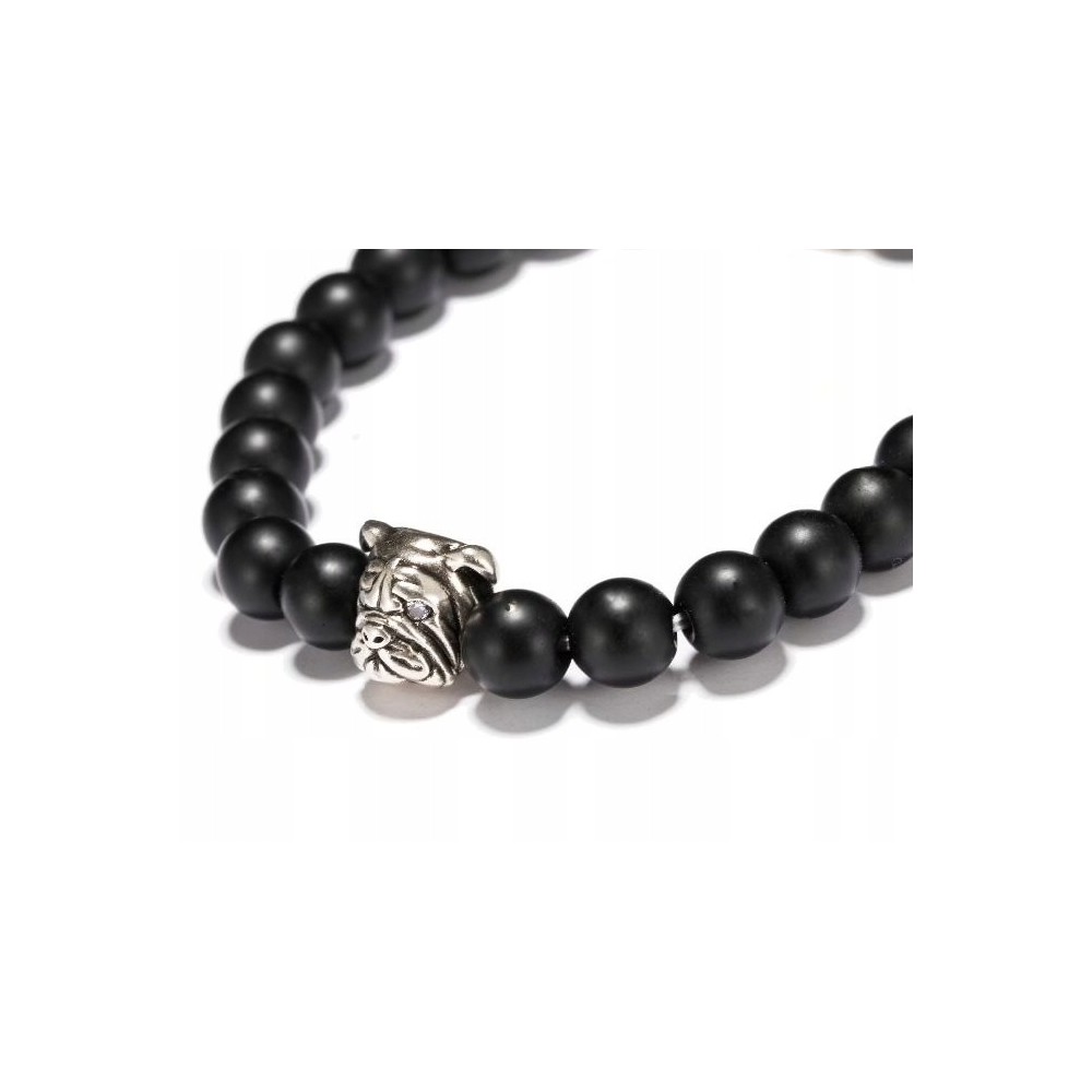 Bransoletka Buldog Angielski srebrna/złota