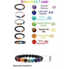 Bransoletka z kamieni Psia łapka+serce