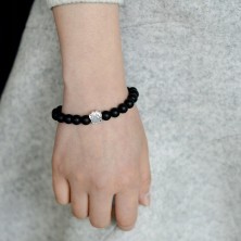 Bransoletka z kamieni Psia łapka+serce