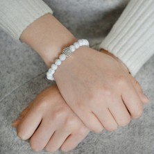 Bransoletka z kamieni Psia łapka+serce