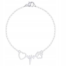 Bransoletka psia łapka PULS złota/srebrna