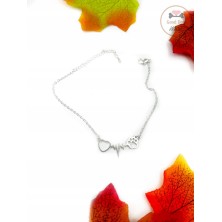 Bransoletka psia łapka PULS złota/srebrna