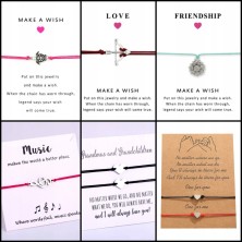 Bransoletka psia łapka rzemyk z kartonikiem