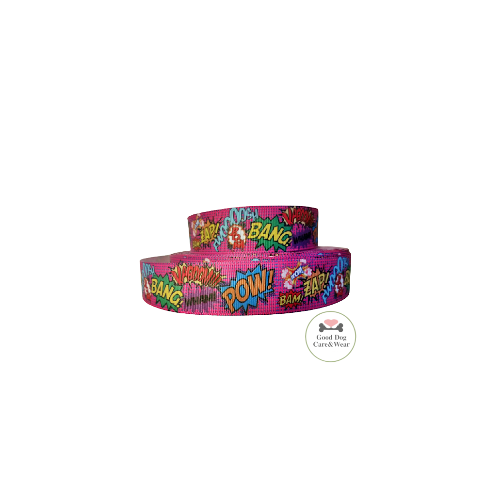 Smycz Komiks różowy