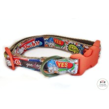 Obroża Komiks biały