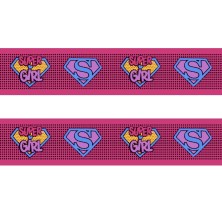 Obroża SuperGirl pink