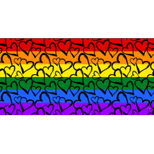 Obroża Tęczowe serca