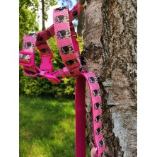 Szelki norweskie/Guard Mops z kokardą