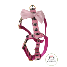 Szelki norweskie/Guard Mops z kokardą