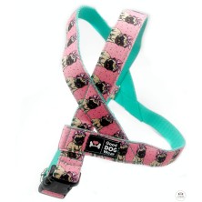 Szelki norweskie/Guard Mops z kokardą