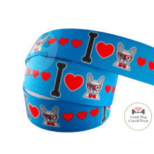 Smycz I love French Bulldog