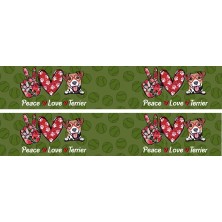 Smycz Peace,Love,Terrier