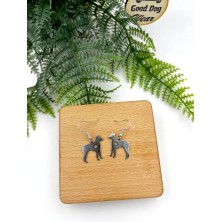 Kolczyki Doberman srebrne